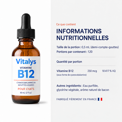 Vitalys™ – Gouttes de vitamine B12 pour chat